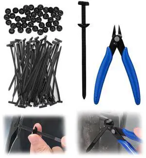 XANGNIER Extra-Long 5.9" Nylon Universal Cable Tie Buckles with Wire Cutter | Multipurpose Self Locking Zip Tie Clips Automotive,Snap Fit Nylon Fastening Clip for Car Repairs Auto Bumper,50 Pcs XANGNIER Extra-Long 5.9" Nylon Universal Cable Tie Buckles with Wire Cutter | Multipurpose Self Locking Zip Tie Clips Automotive,Snap Fit Nylon Fastening Clip for Car Repairs Auto Bumper,50 Pcs