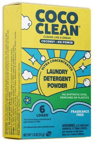 Laundry Powder, 6 Loads, 1.8 oz Travel Size | Fragrance-Free, Biodegradable, Plastic-Free, Zero Plastic, Detergent, Suitable for HE Machines Laundry Powder, 6 Loads, 1.8 oz Travel Size | Fragrance-Free, Biodegradable, Plastic-Free, Zero Plastic, Detergent, Suitable for HE Machines