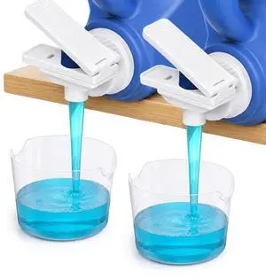 Lnidpd 2 Pcs Laundry Detergent Dispenser Nozzle Switch Holder Spout Opener | Easy Press Drip Free Labor Saving Liquid Soap Softener Detergent Holder, for Laundry Room Organization Storage, Large Bottl Lnidpd 2 Pcs Laundry Detergent Dispenser Nozzle Switch Holder Spout Opener | Easy Press Drip Free Labor Saving Liquid Soap Softener Detergent Holder, for Laundry Room Organization Storage, Large Bottl