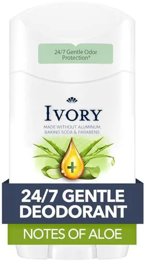 Aluminum Free Deodorant, Notes of Aloe, 24hr Gentle Deodorant, Dermatologist Tested, Baking Soda Free, Paraben Free, 2.4 oz Aluminum Free Deodorant, Notes of Aloe, 24hr Gentle Deodorant, Dermatologist Tested, Baking Soda Free, Paraben Free, 2.4 oz