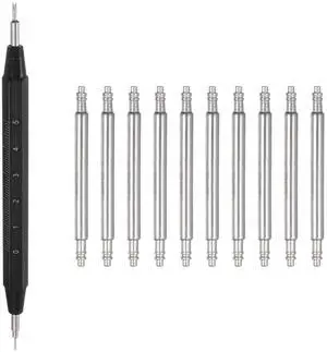 10pcs Quick Release Spring Bar Kit 18mm Width 1.8mm Diameter Watch Pins Replacement Band Strap Link Pins Watch Lugs with Removal Tool for Watchband 10pcs Quick Release Spring Bar Kit 18mm Width 1.8mm Diameter Watch Pins Replacement Band Strap Link Pins Watch Lugs with Removal Tool for Watchband