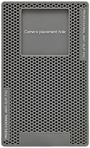 Silicone Non-Slip Mat, Gray, 1 Pack, 8.7" x 5.1" | Screen Protector Installation, Large Anti-Slide Grip Pad, Camera Cutout, Thick Sticky Mat Silicone Non-Slip Mat, Gray, 1 Pack, 8.7" x 5.1" | Screen Protector Installation, Large Anti-Slide Grip Pad, Camera Cutout, Thick Sticky Mat