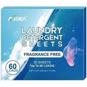 Laundry Detergent Sheets, Unscented-(60 Loads) 30 Sheets | Laundry Sheets, No Plastic Jug, Lightweight, Easy To Use, Laundry Soap Sheets for Travel, Home Washing Laundry Detergent Sheets, Unscented-(60 Loads) 30 Sheets | Laundry Sheets, No Plastic Jug, Lightweight, Easy To Use, Laundry Soap Sheets for Travel, Home Washing
