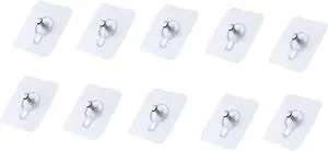 10 Pack Transparent Adhesive Hooks, Wall Hangers Without Nails, Heavy Duty Waterproof Wall Hooks for Home and Office, Bathroom Hardware 10 Pack Transparent Adhesive Hooks, Wall Hangers Without Nails, Heavy Duty Waterproof Wall Hooks for Home and Office, Bathroom Hardware