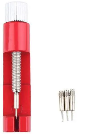 Watch Band Adjustable Tool, Metal Adjustable Watch Band Strap Bracelet Link Pin Remover Repair Tool Kit Portable Strap Length Adjustment (Red) Watch Band Adjustable Tool, Metal Adjustable Watch Band Strap Bracelet Link Pin Remover Repair Tool Kit Portable Strap Length Adjustment (Red)
