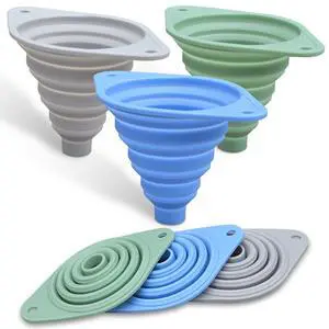 Funnel Set 3 Pack,Funnels for Kitchen Use Filling Bottles,Silicone Funnel Collapsible,Small Funnels for Filling Small Bottles Funnel Set 3 Pack,Funnels for Kitchen Use Filling Bottles,Silicone Funnel Collapsible,Small Funnels for Filling Small Bottles