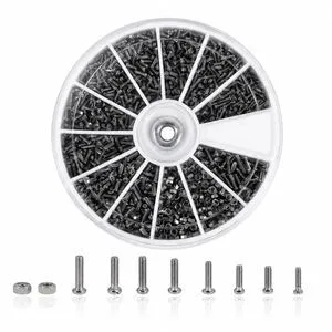 Small Screws Assortment Kit 600pcs 12 Kinds m2 Screw kit m1.2 m1.4 m1.6 Screws Nuts Assortment Kit Small Screws with Plastic Box (Ensembles de vis et de boulons) Small Screws Assortment Kit 600pcs 12 Kinds m2 Screw kit m1.2 m1.4 m1.6 Screws Nuts Assortment Kit Small Screws with Plastic Box (Ensembles de vis et de boulons)