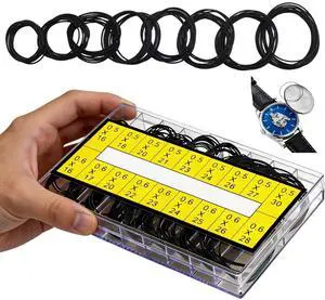 O Ring Watch Case Gasket Rubber Seal, 18 Size Watch case Seals Ring | 0.5/0.6 16-30mm Rubber Seal Washers Set Replacement O Rings for Watches Repair o-ring-watch-gasket (180-200PCS) O Ring Watch Case Gasket Rubber Seal, 18 Size Watch case Seals Ring | 0.5/0.6 16-30mm Rubber Seal Washers Set Replacement O Rings for Watches Repair o-ring-watch-gasket (180-200PCS)