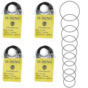 112Pcs O Ring Watch Gasket Kit, 0.6 mm Waterproof Rubber Watch Sealing Ring Replacement Watches Repair Tools for Watches Back Cover 112Pcs O Ring Watch Gasket Kit, 0.6 mm Waterproof Rubber Watch Sealing Ring Replacement Watches Repair Tools for Watches Back Cover