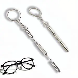 Glasses Repair Kit, 2-Pack 3-in-1 Precision Screwdriver Set with Keychain, Mini Stainless Steel Screwdriver Tool for Eyeglasses, Sunglasses, Phone, Watch, Laptop, and Jewelry (Flathead, Phillips, Hex) Glasses Repair Kit, 2-Pack 3-in-1 Precision Screwdriver Set with Keychain, Mini Stainless Steel Screwdriver Tool for Eyeglasses, Sunglasses, Phone, Watch, Laptop, and Jewelry (Flathead, Phillips, Hex)