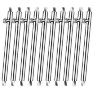 Watch Band Pins, 10 Pcs Stainless Steel Quick Release Spring Bars 20mm Spring Bars 1.5mm Diameter for Watch Band Strap Watch Band Pins, 10 Pcs Stainless Steel Quick Release Spring Bars 20mm Spring Bars 1.5mm Diameter for Watch Band Strap