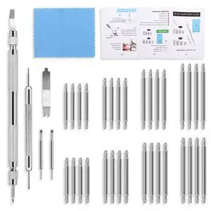 39PCS Watch Pins Replacement Kit, Watch Band Pins Repair Tool with Spring Bar, 18/20/22/24mm Stainless Steel Watches Pin for Watches Band Repair 39PCS Watch Pins Replacement Kit, Watch Band Pins Repair Tool with Spring Bar, 18/20/22/24mm Stainless Steel Watches Pin for Watches Band Repair