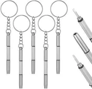 5 Pcs Mini Glasses Screwdriver, 3-in-1 Eyeglass Repair Kit with keyring Flat Phillips Hex Screwdriver for Eyeglasses Portable Tiny Screw Drivers for Sunglasses Repair Watch Jewelry 5 Pcs Mini Glasses Screwdriver, 3-in-1 Eyeglass Repair Kit with keyring Flat Phillips Hex Screwdriver for Eyeglasses Portable Tiny Screw Drivers for Sunglasses Repair Watch Jewelry