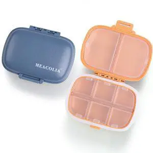 8 Compartments Travel Pill Organizer Box Moisture Proof Small Pill Case for Pocket Purse Daily Pill Holder Container for Medicine Vitamin (Dark Blue & Yellow, 2 Pack) 8 Compartments Travel Pill Organizer Box Moisture Proof Small Pill Case for Pocket Purse Daily Pill Holder Container for Medicine Vitamin (Dark Blue & Yellow, 2 Pack)