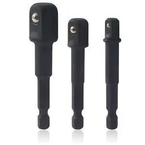 3PCS Impact Grade Socket Adaptor Set, 1/4" 3/8" 1/2", Black | Hex Shank Drill Bit Adapter for Drills Impact Wrenches Power Tools 3PCS Impact Grade Socket Adaptor Set, 1/4" 3/8" 1/2", Black | Hex Shank Drill Bit Adapter for Drills Impact Wrenches Power Tools