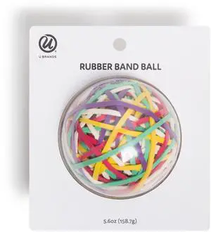 Ball Of Rubber Bands, 175 Count, Assorted Colors, Latex Free Ball Of Rubber Bands, 175 Count, Assorted Colors, Latex Free
