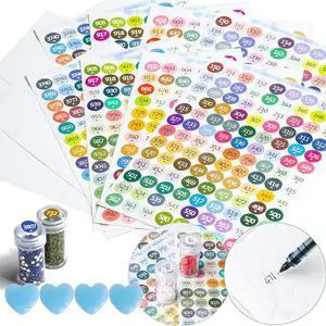 ForeverYoung 447 Color Diamond Painting Labels, 2 Sets Round Stickers | Diamond painting accessories with 447 color label stickers for jars, Ideal for diamond art storage, organization and sorting. ForeverYoung 447 Color Diamond Painting Labels, 2 Sets Round Stickers | Diamond painting accessories with 447 color label stickers for jars, Ideal for diamond art storage, organization and sorting.