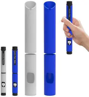 NovoPen Case, Insulin Pen Holder, Diabetic Accessories, Durable NovoPen Protector, Fit for 4, 5, 6, Echo, Echo Plus, for Insulin Pen Travel and Home, Keep Pen Safe, Only Silicone Cover 2P (Blue&Grey) NovoPen Case, Insulin Pen Holder, Diabetic Accessories, Durable NovoPen Protector, Fit for 4, 5, 6, Echo, Echo Plus, for Insulin Pen Travel and Home, Keep Pen Safe, Only Silicone Cover 2P (Blue&Grey)