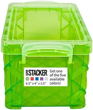 Super Stacker Index Card Box, 3 x 5 Inch Index Cards File Box (61613) | Snap-tight lid and handles keep contents secure | Stackable plastic box is perfect for organizing | Assorted colors include: Super Stacker Index Card Box, 3 x 5 Inch Index Cards File Box (61613) | Snap-tight lid and handles keep contents secure | Stackable plastic box is perfect for organizing | Assorted colors include: