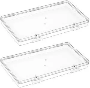 2pcs Small Plastic Case, Clear Plastic Storage Boxes with Hinged Lid | Rectangle Storage Box Organizer, Dustproof Organizer Case, Clear Plastic Storage Containers Box for Jewelry, Beads, Crafts 2pcs Small Plastic Case, Clear Plastic Storage Boxes with Hinged Lid | Rectangle Storage Box Organizer, Dustproof Organizer Case, Clear Plastic Storage Containers Box for Jewelry, Beads, Crafts