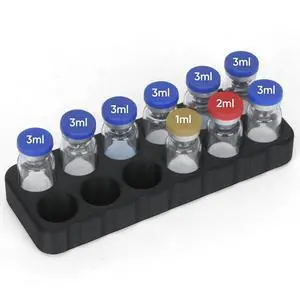 12-Slot 3ml Peptide & Insulin Vial Holder for Refrigerator Diabetic Supply Storage Organizer (Black) 12-Slot 3ml Peptide & Insulin Vial Holder for Refrigerator Diabetic Supply Storage Organizer (Black)