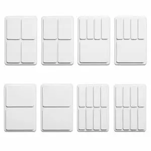 PET Blank Adhesive Labels, 8 Packs, 760 Labels, 4 Sizes | Blank white PET sticker labels in 4 assorted sizes for files, bins, containers, school supplies and storage organization PET Blank Adhesive Labels, 8 Packs, 760 Labels, 4 Sizes | Blank white PET sticker labels in 4 assorted sizes for files, bins, containers, school supplies and storage organization