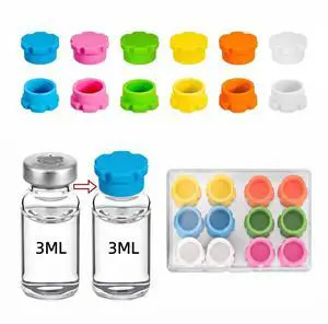 12Pcs Glass Vial Protective Vial Caps Peptide Silicone Caps for 1ml 2ml 3ml | Reusable Vial Covers for Peptide Storage, Covers Glass Vials Fit for Fridge, Airtight Fridge Organizer, Easy to Clean Cap 12Pcs Glass Vial Protective Vial Caps Peptide Silicone Caps for 1ml 2ml 3ml | Reusable Vial Covers for Peptide Storage, Covers Glass Vials Fit for Fridge, Airtight Fridge Organizer, Easy to Clean Cap