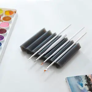 Paint Brushes Holders, 2 Pack, Zigzag Soap Dish, Soap Holder for Watercolor Paintbrush, Bathroom, Black Paint Brushes Holders, 2 Pack, Zigzag Soap Dish, Soap Holder for Watercolor Paintbrush, Bathroom, Black