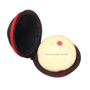 OUKENS Billiards Storage Box, Red/Black Clip On Cues Ball Case Holder Strap Design Circle Storage Bag Training Billiards Supplies for Attaching Cue Balls Pool Balls OUKENS Billiards Storage Box, Red/Black Clip On Cues Ball Case Holder Strap Design Circle Storage Bag Training Billiards Supplies for Attaching Cue Balls Pool Balls