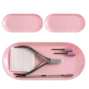 Manicure Tools Storage Tray 3Pcs Oval Plastic Display Dish | Pink Nail Art Accessories Organizer Plates Charms Rhinestone Nail Drill Bits Holder Pushers Storage Tray for Salon Home DIY Manicure Tools Storage Tray 3Pcs Oval Plastic Display Dish | Pink Nail Art Accessories Organizer Plates Charms Rhinestone Nail Drill Bits Holder Pushers Storage Tray for Salon Home DIY