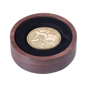 Wood Challenge Coin Display Case 45mm Lidless Round Display Coin Box Challenge Coin Protective Storage Presentation Showcase Box for Commemorative Coins Medals Tokens Wood Challenge Coin Display Case 45mm Lidless Round Display Coin Box Challenge Coin Protective Storage Presentation Showcase Box for Commemorative Coins Medals Tokens