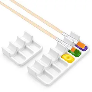Heclia 6 Slots Paint Brush Holder Watercolor Acrylic Painting Supplies | 2 Pack Artist Brush Holder, Portable Paintbrush Storage, Caddy Organizer Stands, for Oil, Painting Accessories Heclia 6 Slots Paint Brush Holder Watercolor Acrylic Painting Supplies | 2 Pack Artist Brush Holder, Portable Paintbrush Storage, Caddy Organizer Stands, for Oil, Painting Accessories