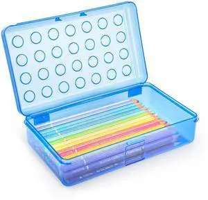 Plastic Cute Clear Hard Polka Dot Colored Pencil Box Case | Personalized Pen Case Box Marker Crayon Box Stackable Storage Box Art Craft Organizer Box For Kids Boys Girls Back To School Plastic Cute Clear Hard Polka Dot Colored Pencil Box Case | Personalized Pen Case Box Marker Crayon Box Stackable Storage Box Art Craft Organizer Box For Kids Boys Girls Back To School