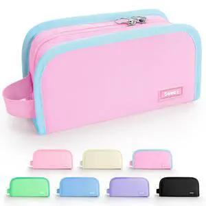 Wide Opening Pencil Pen Case, Large Capacity Zipper Pencil Pouch, Aesthetic Pencil Bag Cute School Supplies for Girls, Compact Stationery Organizer Marker Pouch Makeup Bag for Girls Adult School Wide Opening Pencil Pen Case, Large Capacity Zipper Pencil Pouch, Aesthetic Pencil Bag Cute School Supplies for Girls, Compact Stationery Organizer Marker Pouch Makeup Bag for Girls Adult School