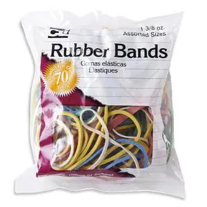 Rubber Bands, 1 3/8 Ounce Bags, Assorted Sizes/Colors (56385) Rubber Bands, 1 3/8 Ounce Bags, Assorted Sizes/Colors (56385)