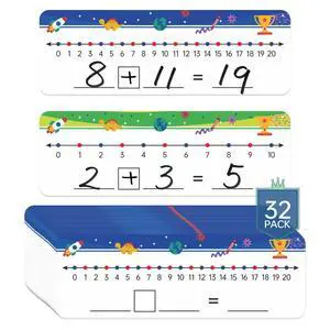 32 Packs Numbers Line Dry Erase Board Cards, 4"x12" Double Sided Numbers Line Dry Erase Board, 0-10 on one Side and 0-20 on The Other Side; Classroom Must Haves Home Desktop Portable Math Whiteboards 32 Packs Numbers Line Dry Erase Board Cards, 4"x12" Double Sided Numbers Line Dry Erase Board, 0-10 on one Side and 0-20 on The Other Side; Classroom Must Haves Home Desktop Portable Math Whiteboards