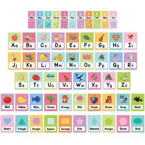 57 Pcs Alphabet for Classroom Wall ABC Alphabet Poster Letters Number line Colors Shapes Wall Chart Cards Bulletin Board Decorations for Back to School Classroom Decor(Pastel) 57 Pcs Alphabet for Classroom Wall ABC Alphabet Poster Letters Number line Colors Shapes Wall Chart Cards Bulletin Board Decorations for Back to School Classroom Decor(Pastel)