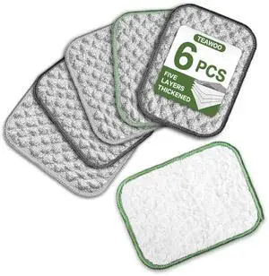 6 PCS 5-Layer Non-Scratch Multipurpose Steel Wire Dishcloths | Reusable Quick-Dry Odor-Free Scrub Cloths for Dishes, Kitchen Cleaning Cloths for Cookware, Sinks, Stove 6 PCS 5-Layer Non-Scratch Multipurpose Steel Wire Dishcloths | Reusable Quick-Dry Odor-Free Scrub Cloths for Dishes, Kitchen Cleaning Cloths for Cookware, Sinks, Stove