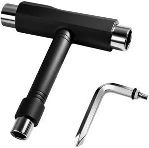 Skate Tool, Portable T Wrench with L-Type Phillips Screwdriver | Skate Tool,T Wrench,Multi-Function,All-in-One Design,L-Type Screwdriver,Portable Size,Convenient Maintenance Skate Tool, Portable T Wrench with L-Type Phillips Screwdriver | Skate Tool,T Wrench,Multi-Function,All-in-One Design,L-Type Screwdriver,Portable Size,Convenient Maintenance