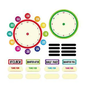 D24TIME 34Pcs Telling Time Bulletin Board Set for Kid Learning to Tell Time | Paper Telling Time Teaching Practice Clock for Elementary Preschool Classroom supplies Teachers Back to School Must Haves D24TIME 34Pcs Telling Time Bulletin Board Set for Kid Learning to Tell Time | Paper Telling Time Teaching Practice Clock for Elementary Preschool Classroom supplies Teachers Back to School Must Haves