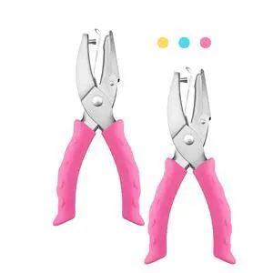 2PCS Single Hole Punch, 1/4" Hole Puncher with Pink Soft Grip for Home, Office and Classroom, Handheld Circle Small Hole Paper Punch for Crafts, Scrapbooks, Tickets, DIY Craft Tags 2PCS Single Hole Punch, 1/4" Hole Puncher with Pink Soft Grip for Home, Office and Classroom, Handheld Circle Small Hole Paper Punch for Crafts, Scrapbooks, Tickets, DIY Craft Tags
