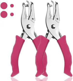 Single Hole Punch, 2 Pcs Hole Puncher, 1/4" and 1/8" Small Paper Punch | Hand Hole Puncher with Soft Grip Handle, Small Hole Paper Punch for Crafts, Scrapbooks, 6 Sheets Capacity, Tags, Tickets Single Hole Punch, 2 Pcs Hole Puncher, 1/4" and 1/8" Small Paper Punch | Hand Hole Puncher with Soft Grip Handle, Small Hole Paper Punch for Crafts, Scrapbooks, 6 Sheets Capacity, Tags, Tickets