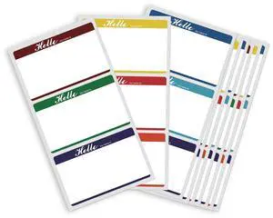 MFLABEL® Hello My Name is Stickers - 200 Colorful Name Tags Labels for Office, Meeting, School, Home - 8 Assorted Colors - 3.5" x 2.25" Self-Adhesive Name Badges MFLABEL® Hello My Name is Stickers - 200 Colorful Name Tags Labels for Office, Meeting, School, Home - 8 Assorted Colors - 3.5" x 2.25" Self-Adhesive Name Badges