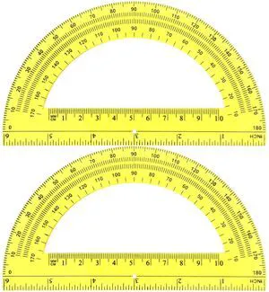 EBOOT 2 Pack Plastic Protractor 180 Degree Math Protractors 6 Inch,Yellow | Geometry Tools for Students Teachers, Angle Measurement School Classroom Homework, Drafting Math Learning, Precision Design EBOOT 2 Pack Plastic Protractor 180 Degree Math Protractors 6 Inch,Yellow | Geometry Tools for Students Teachers, Angle Measurement School Classroom Homework, Drafting Math Learning, Precision Design