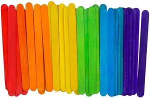 WISYOK 120Pcs 4.5 Inch Popsicle Sticks, Rainbow Color | Birtch Wood, Craft Sticks for Ice Cream, Lolly, DIY, Children Education, School Projects WISYOK 120Pcs 4.5 Inch Popsicle Sticks, Rainbow Color | Birtch Wood, Craft Sticks for Ice Cream, Lolly, DIY, Children Education, School Projects