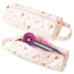 Baglemon Quilted Hair Tool Travel Bag for Hairdryers Curling Irons and Flat Irons Convenient Wide Opening Lightweight and Portable with Handle Baglemon Quilted Hair Tool Travel Bag for Hairdryers Curling Irons and Flat Irons Convenient Wide Opening Lightweight and Portable with Handle