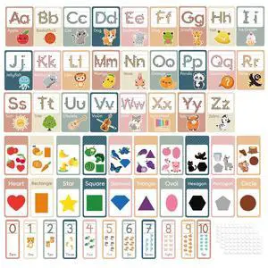BESARME 57 Pcs Boho Alphabet for Classroom Wall Bulletin Board | ABC Alphabet Poster, Number 0-10 Shape Color Poster, School Classroom Decor Home Supplies BESARME 57 Pcs Boho Alphabet for Classroom Wall Bulletin Board | ABC Alphabet Poster, Number 0-10 Shape Color Poster, School Classroom Decor Home Supplies