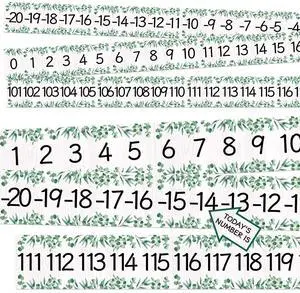 COCHIE Boho Number Line Bulletin Board Border - 20 to 120 Classroom Decorations for Wall Total 34ft, Math Number Lines Border Strips Learning Poster Supplies for Students, Teachers (Eucalyptus Leaves) COCHIE Boho Number Line Bulletin Board Border - 20 to 120 Classroom Decorations for Wall Total 34ft, Math Number Lines Border Strips Learning Poster Supplies for Students, Teachers (Eucalyptus Leaves)