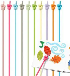 Dumero 10pcs Finger Pointer for Classroom, Reading Pointers for Kids, Hand Pointing Stick, Teaching Finger Class Pointer for Teachers, Classroom Teacher Must Haves Supplies Essentials Dumero 10pcs Finger Pointer for Classroom, Reading Pointers for Kids, Hand Pointing Stick, Teaching Finger Class Pointer for Teachers, Classroom Teacher Must Haves Supplies Essentials