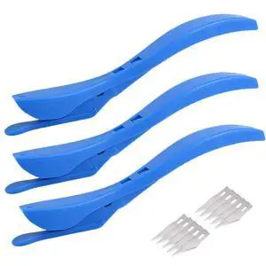 LAINLOY 3PCS Wrapping Paper Cutter, Concealed Safety Sliding Cutter, Blue | Vinyl Gift Wrap Cutting Tool with Handle, Paper Cutter with Blades for Scrapbooking Christmas Wrap Roll Paper LAINLOY 3PCS Wrapping Paper Cutter, Concealed Safety Sliding Cutter, Blue | Vinyl Gift Wrap Cutting Tool with Handle, Paper Cutter with Blades for Scrapbooking Christmas Wrap Roll Paper